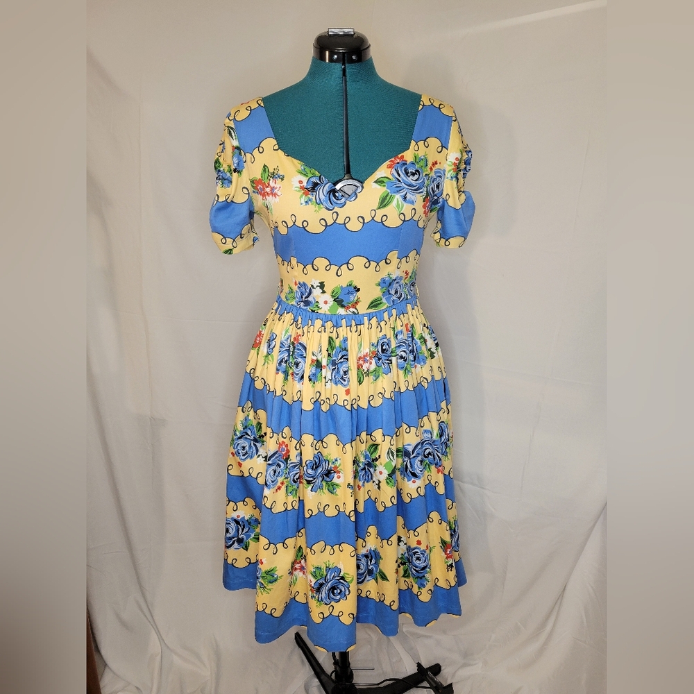 Lindy Bop Francine Dress Retro Vintage Repro 50's Style UK 10 US 6